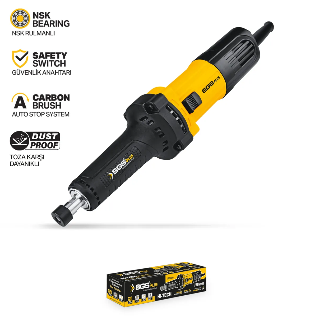 SGS5030 - ENDÜSTRİYEL KALIPÇI TAŞLAMA 750 WATT DEVİR AYARLI - PROFESYONEL