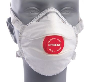 STARLİNE V-220 SLV Ventilli Konfor Serisi Kubbeli Toz Maskesi Mavi (120 Adet)