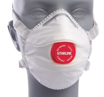 STARLİNE V-230 SLV Ventilli Konfor Serisi Kubbeli Toz Maskesi Turuncu (60 Adet)