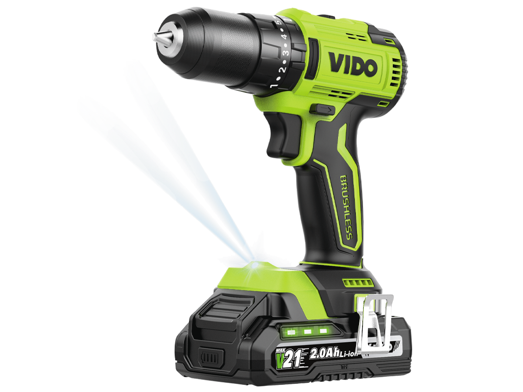 VIDO 21 Volt 60 Nm Akülü Darbeli Matkap Vidalama Kömürsüz Motor (WD040210210)