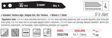 SGS2708 Dekupaj Ağzı Metal 80mm x 7.9mm (5'li Set)