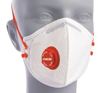 STARLİNE V-430 SLV Ventilli Konfor Serisi Katlanabilir Toz Maskesi Turuncu (120 Adet)