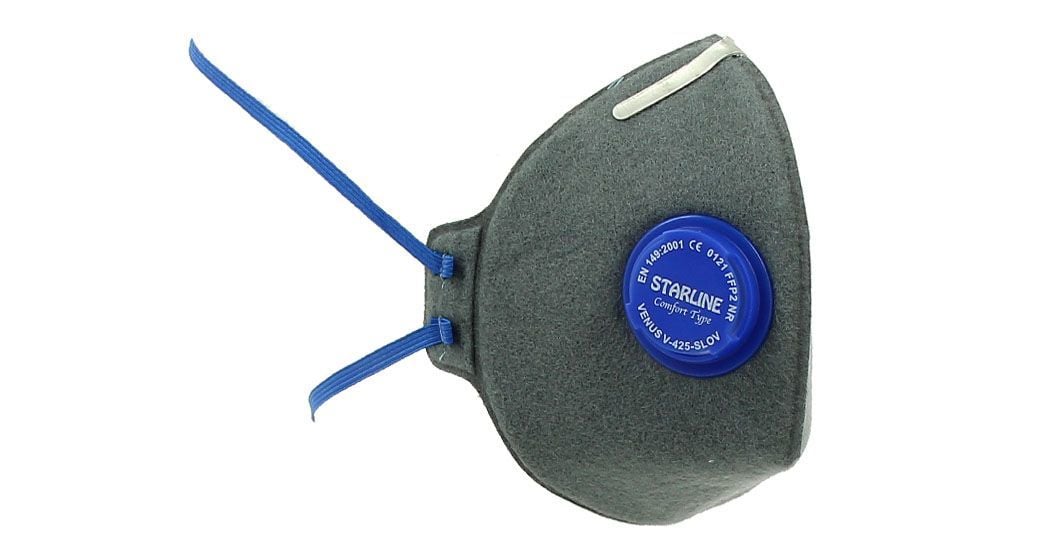 STARLİNE V-425-SL-OV Ventilli Konfor Serisi Katlanabilir Toz Maskesi Gri (120 Adet)
