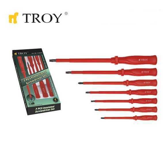 TROY 22305 İzoleli 1000 Volt Elektrikçi Tornavida Seti 7 Parça