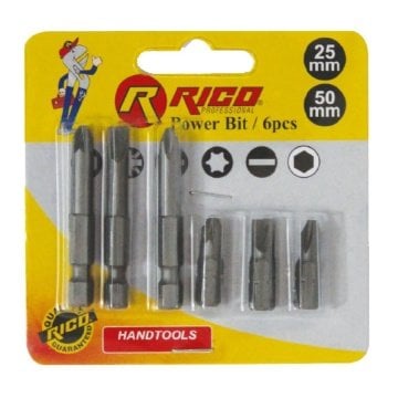 Rico 6 Parça Bits Uç Seti 25mm-50mm (005-KK1147)