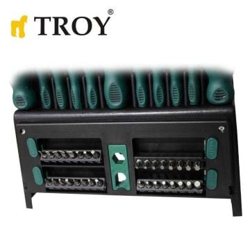 TROY 22350 Tornavida ve Bits Uç Seti Takımı 50 Parça