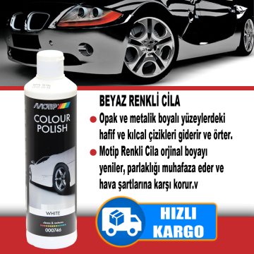 MOTİP Renkli Sıvı Cila BEYAZ 500 ML - Çizik Giderici Cila