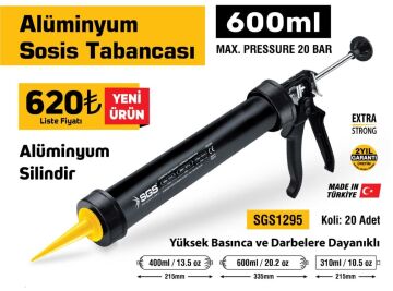 SGS1295 - Alüminyum Sosis Tabancası 600 ML