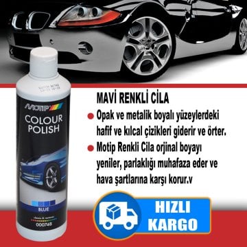MOTİP Renkli Sıvı Cila MAVİ 500 ML - Çizik Giderici Cila
