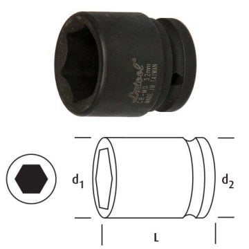 OSAKA Havalı Lokma Ucu 1/2'' 17 mm