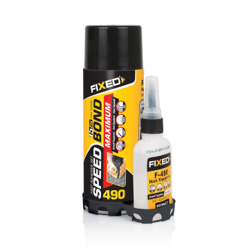 Fixed F490 MDF Kit Hızlı Yapıştırıcı Set 400 ML + 90 Gram (12 Adet - Koli Fiyatı)