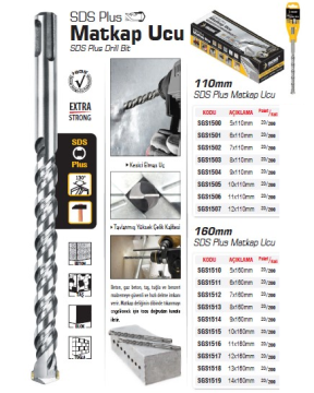 SGS1500 Sds Plus Matkap Ucu 110mm - 160mm - 20 ADET