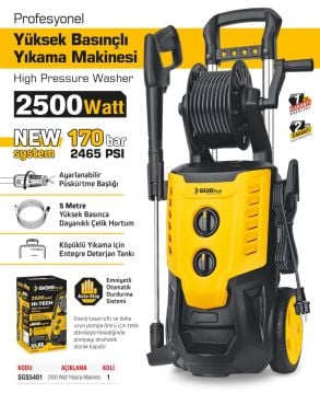 SGS5401 - 170 Bar Yüksek Basınçlı Araba Yıkama Makinesi 220 Volt Elektrikli