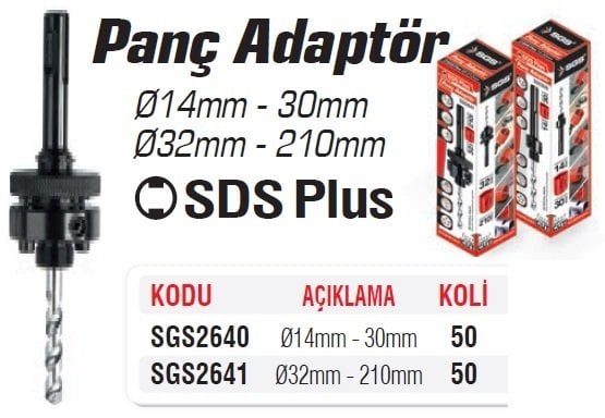 SGS Panç Adaptör SDS Plus