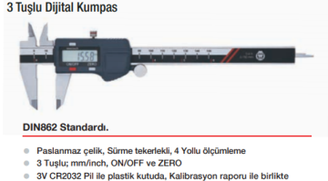 WERKA  3 Tuşlu Dijital Kumpas