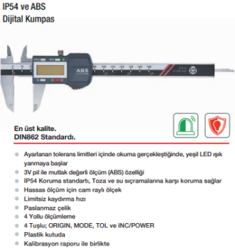 WERKA IP54 ve ABS Dijital Kumpas