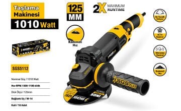 SGS5112 - 125mm Devir Ayarlı Avuç Taşlama Makinesi 1010 Watt