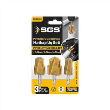 SGS1486 - PPRC BORU GENİŞLETME MATKAP UCU SETİ 15-19/18-24/24-31MM
