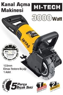 SGS5300 - Duvar Tuğla Seramik Kanal Açma Makinesi 3000 Watt ( Sulu ve Kuru Kesim )