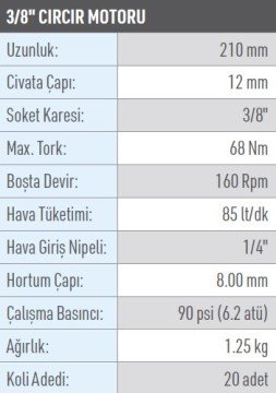 OSAKA OPT 378 Havalı Cırcır Motoru Makinası 3/8''