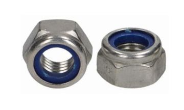 M12 Metrik Fiberli Somun 6 Köşe Beyaz DIN985