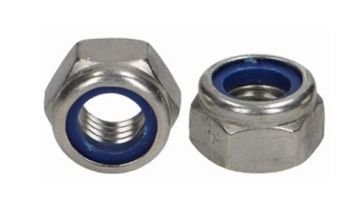 M20 Metrik Fiberli Somun 6 Köşe Beyaz DIN985