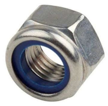 M24 Metrik Fiberli Somun 6 Köşe Beyaz DIN985