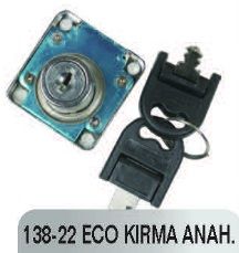 UGR Çekmece Kilidi 138 Kare Zamak Eco Kırma Anahtar (12 Adet)