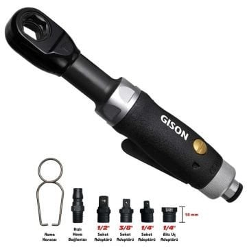 GISON Adaptörlü Havalı Cırcır Kolu