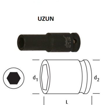 OSAKA Havalı Lokma Ucu Uzun 3/8''