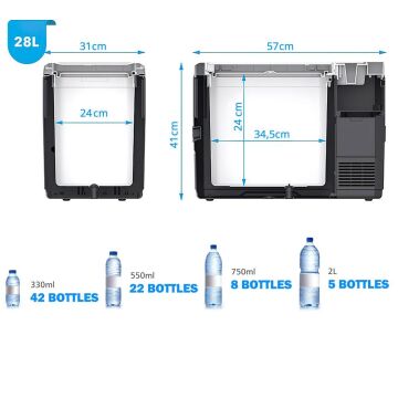 Acopower V28 12/24/220Volt 28Litre Kompresörlü Outdoor Oto Buzdolabı (Akü Dahil Değildir)