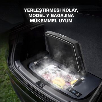 Acopower T35 12/24Volt 33Litre Tesla Model Y ile Uyumlu Kompresörlü Outdoor Oto Buzdolabı