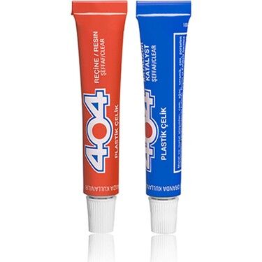 404 Plastik Çelik No:2 Cam Porselen Yapıştırıcı 41 Gram Şeffaf