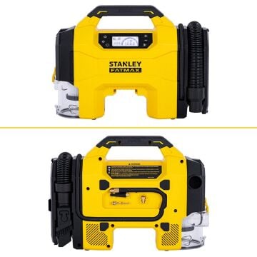 STANLEY SXVI02001 12V/18V 160 PSI Dijital Göstergeli Lastik&Yatak Şişirme+Araç Süpürgesi (Akü Dahil Değildir) SXVI02001