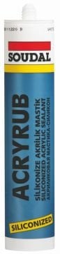 SOUDAL ACRYRUB SİLİKONİZE AKRİLİK MASTİK 500 gr (30 Adet)