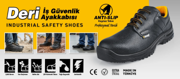 SGS S2 Deri Çelik Burunlu Kışlık İş Güvenlik Ayakkabısı -  Ergonomik - Antistatik - Antislip