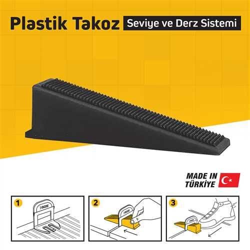 SGS6167 - SGS DERZ SEVİYE TESPİT KLİPS TAKOZU  (PK/100 ADET) SİYAH