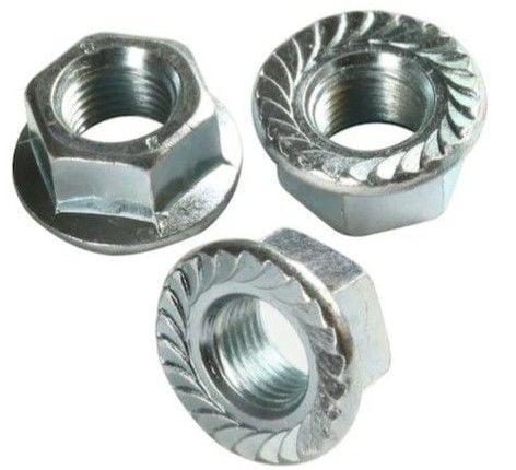 12mm Metrik Flanşlı Somun Beyaz 6 Köşe DIN6923