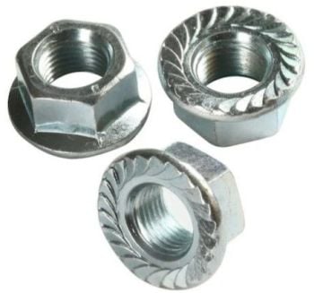16mm Metrik Flanşlı Somun Beyaz 6 Köşe DIN6923