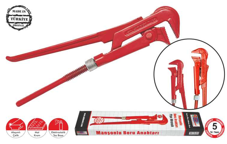 SAİT DEMİRCİ Boru Anahtarı  (Manşonlu)