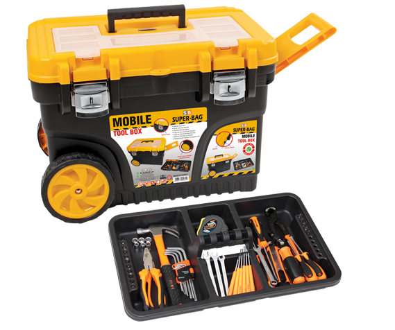 HİPAŞ TK-2500 Plastik 2 Tekerlekli Takım Çantası