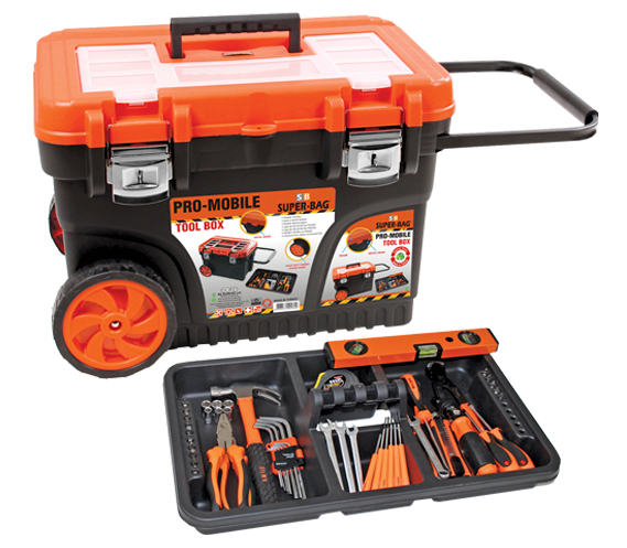 HİPAŞ TK-2500-M Plastik 2 Tekerlekli Takım Çantası