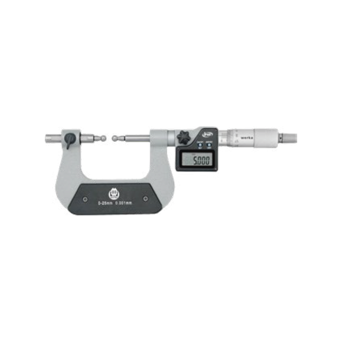 IP65 Dijital Top Başlı Dişli Mikrometresi 0-25 x 0.001mm