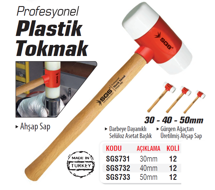 SGS Profesyonel Plastik Tokmak
