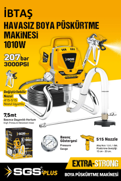 SGS5280 - Profesyonel Elektrikli Boya Püskürtme Makinesi 1010 Watt (Havasız Boya Püskürtme)