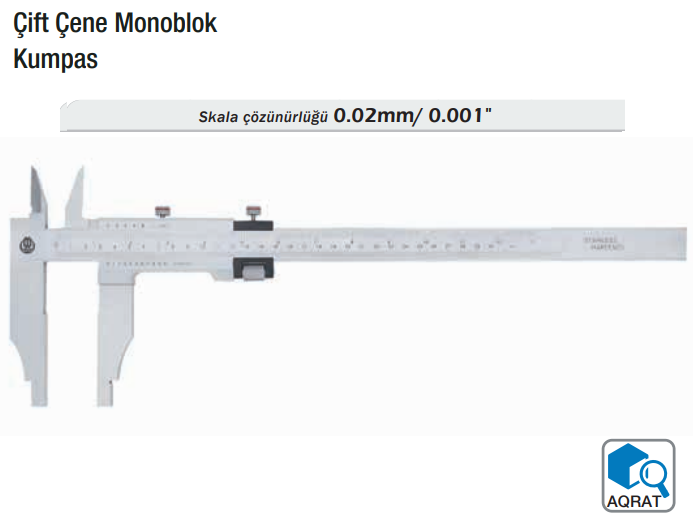 WERKA Tek Çene Monoblok Kumpas (Skala 0.02mm/0.001'')