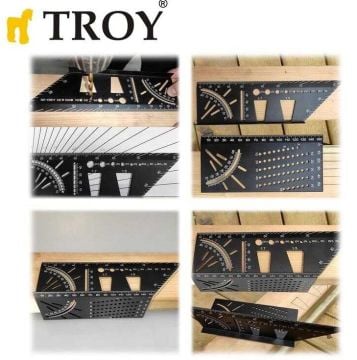 TROY 25901 Alüminyum Kırlangıç Geçme İşaretleme Gönyesi 215mm