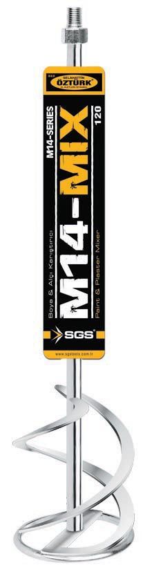 SGS 270 Boya Alçı ve Tutkal Karıştırıcı Uç (12 Adet) M14-MIX (120x600)