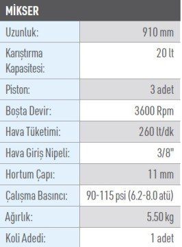 OSAKA OPT-P 220 Havalı Boya Ve Harç Karıştırıcı Mikser Aleti