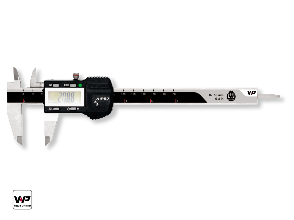 WERKA IP67 Su Geçirmez Tolerans Ayarlı Dijital Kumpas 0.01mm